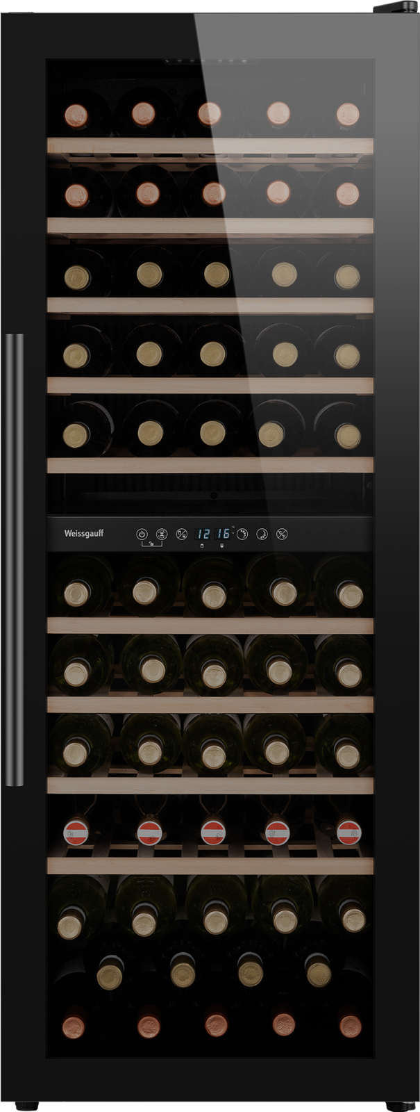 картинка Полувстраиваемый винный шкаф Weissgauff WWC-77 DB DualZone 