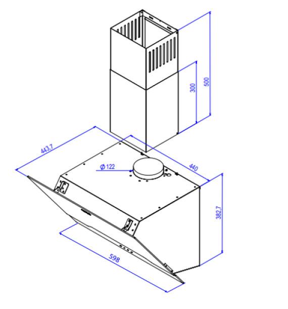 картинка Кухонная вытяжка Delonghi LINEA 608 BB 