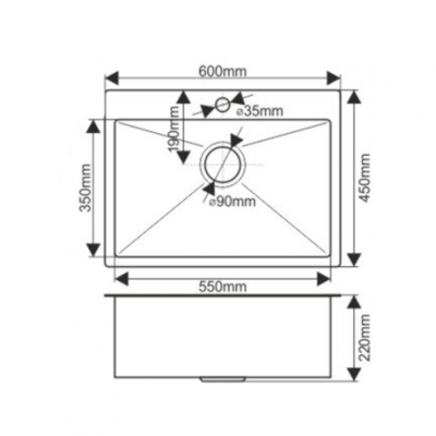 картинка Мойка для кухни Melana D6045HG PROFLINE золото 