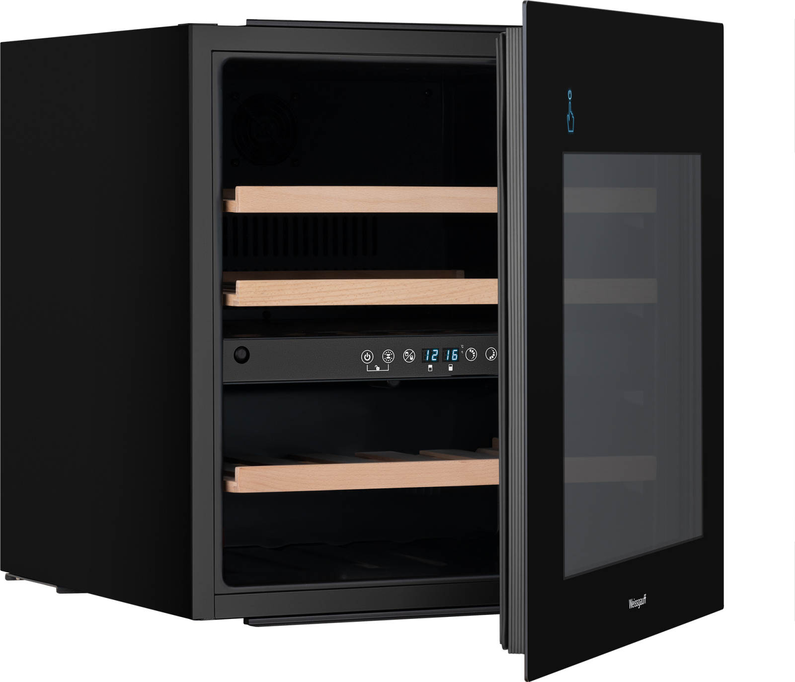 картинка Встраиваемый винный шкаф Weissgauff WWCI-36 DB Dual Zone 
