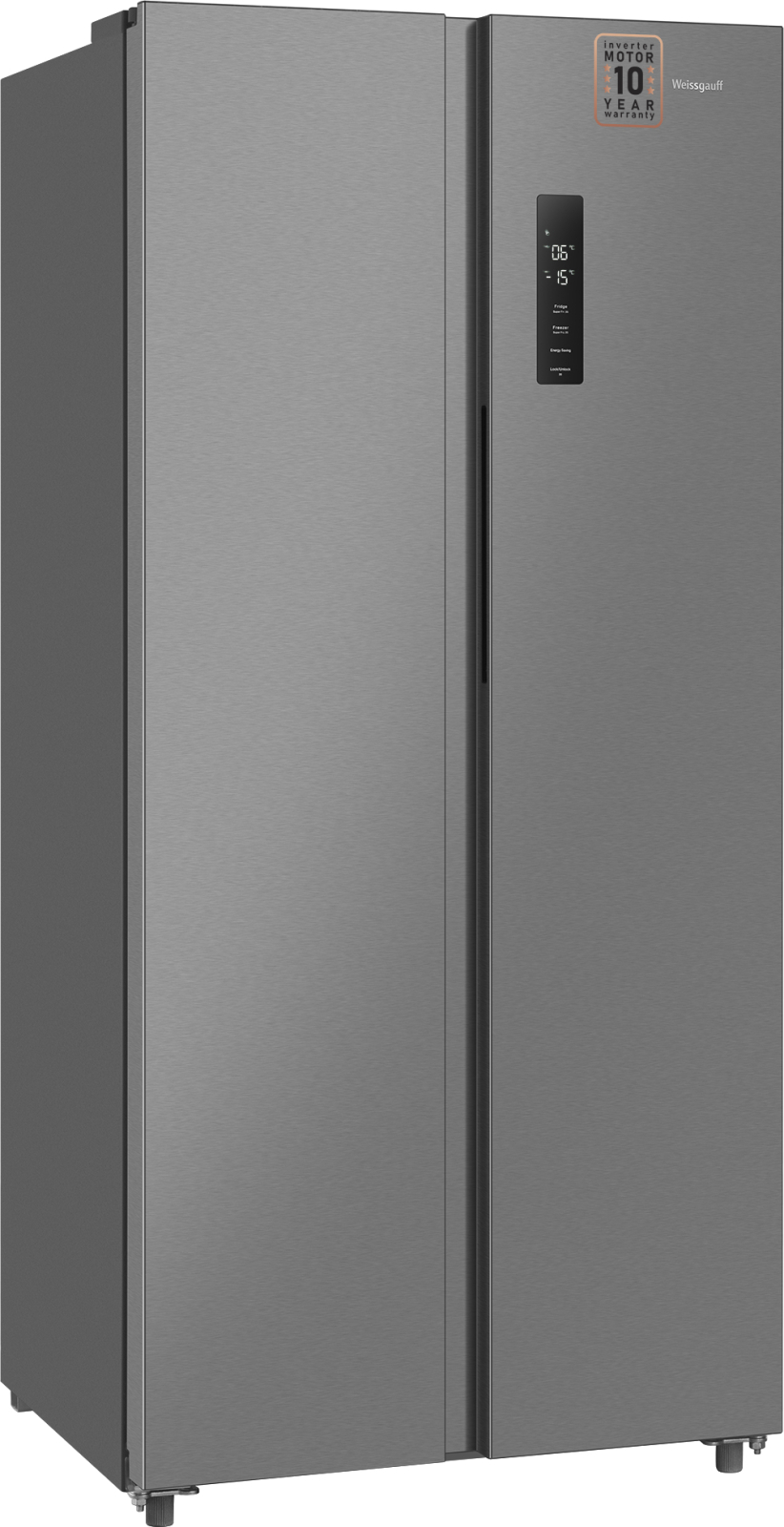 картинка Отдельностоящий холодильник Weissgauff WSBS 500 Inverter NoFrost Inox 