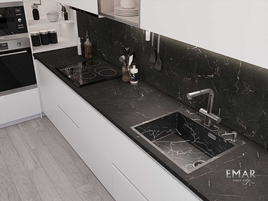 картинка Кухонная мойка Emar EMB-560(TOP) Black Elegant 