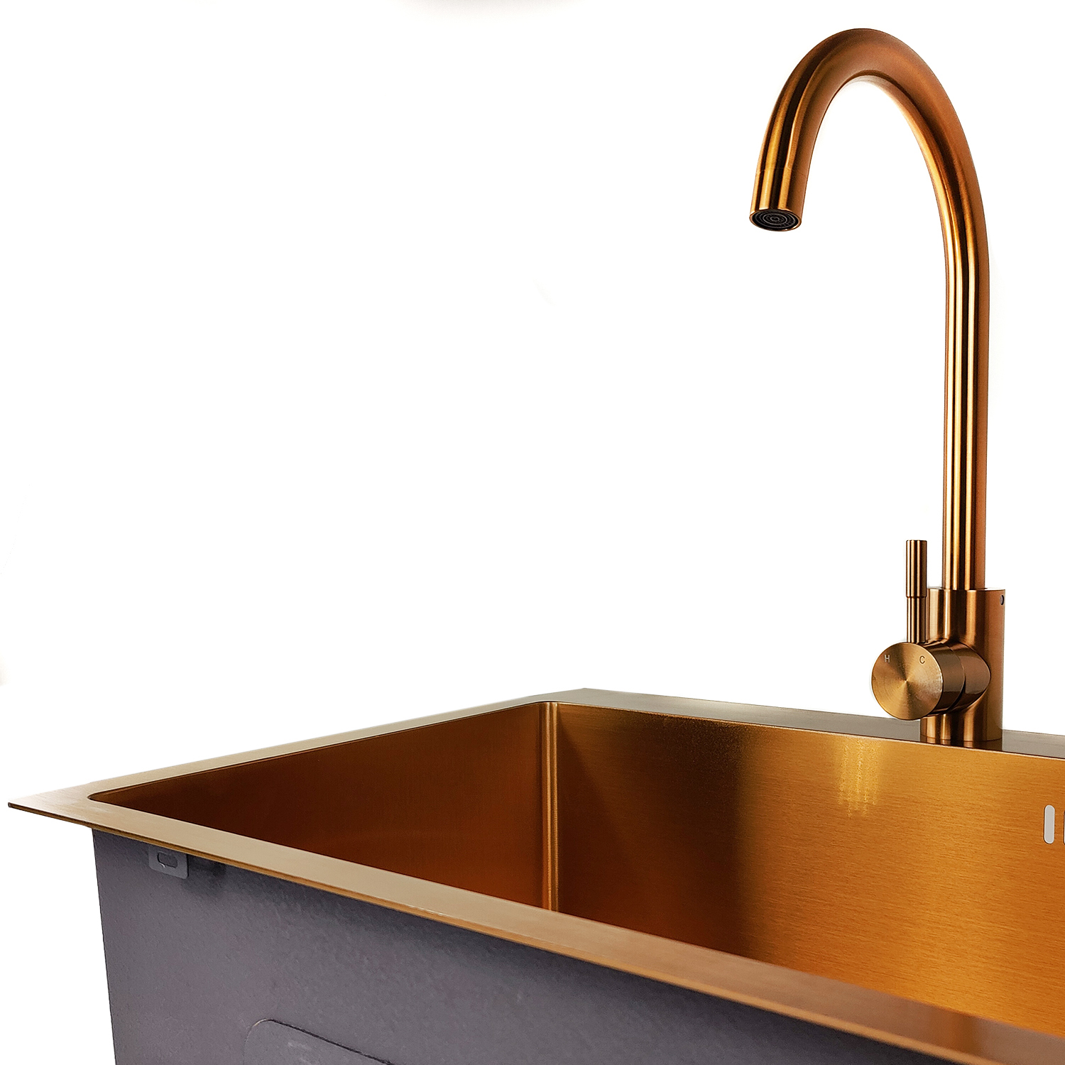 картинка Смеситель Emar ЕСВ-3020 PVD COPPERY высокий излив медь 