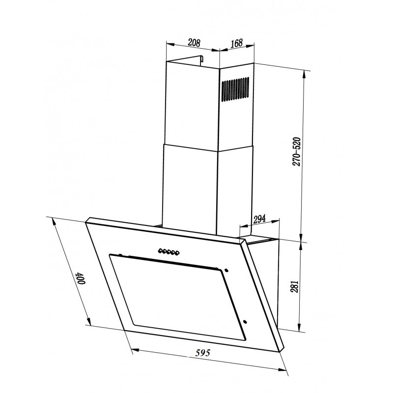 картинка Кухонная вытяжка Lex MIKA C 600 WHITE  картинка Кухонная вытяжка Lex MIKA C 600 WHITE