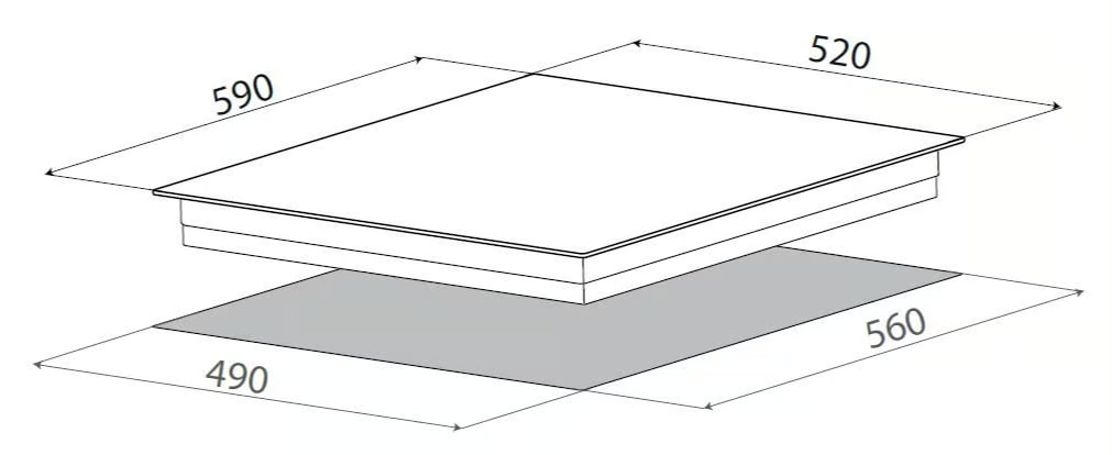 картинка Индукционная варочная панель Elica RATIO 604 PLUS BL 