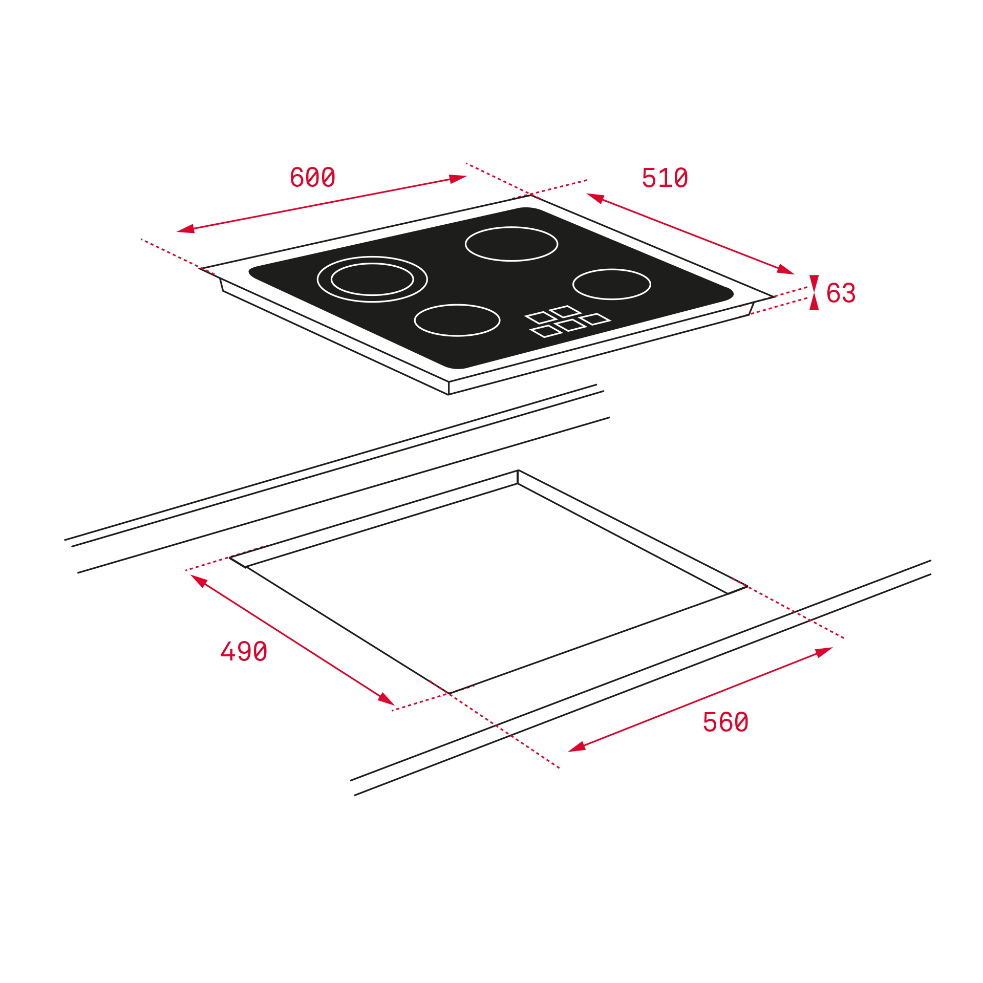 картинка Варочная панель Teka EASY TZ 6415 BLACK черный 