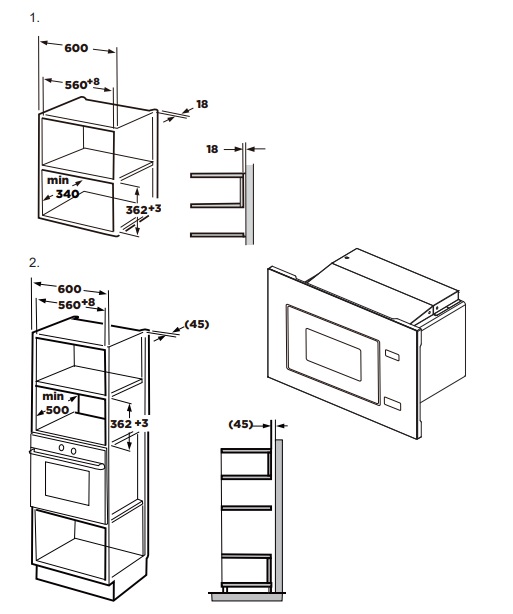 картинка Микроволновая печь встраиваемая Midea MI92200GB 