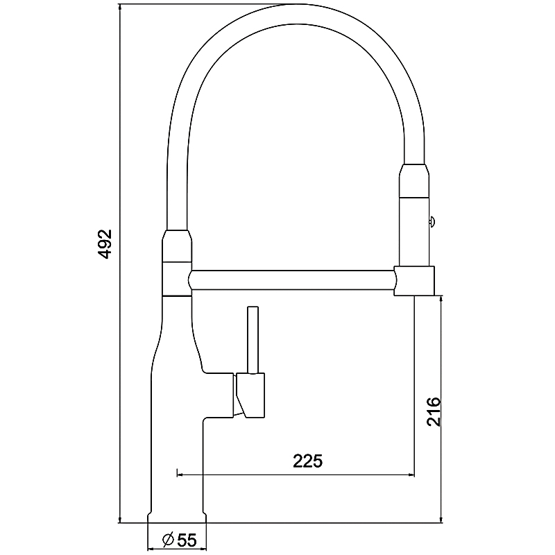 картинка Смеситель Gappo G4398-51 гибкий излив черный/графит 