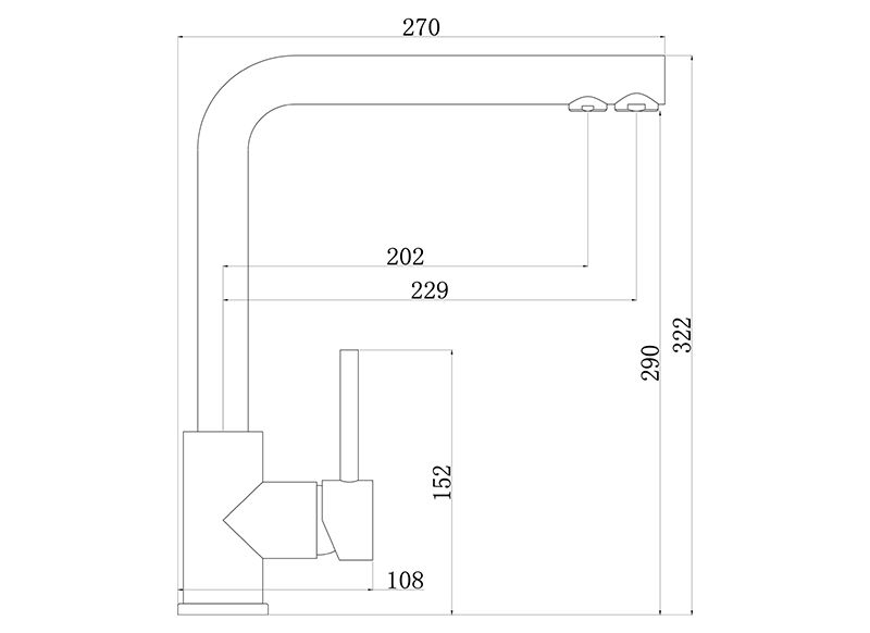 картинка Смеситель LONGRAN SPRINT LOGIC LM2196 SS 