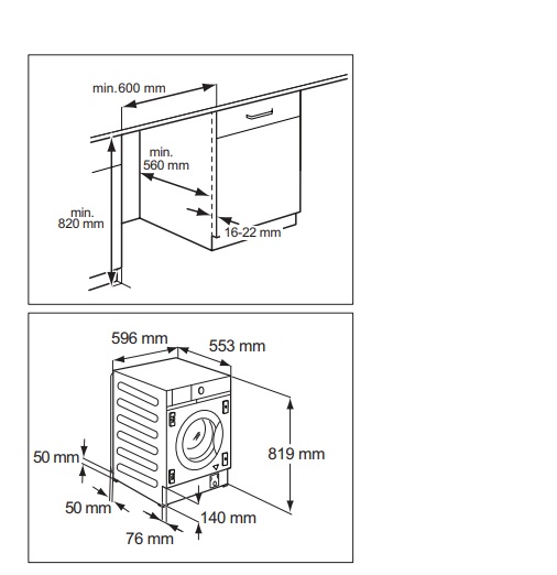 картинка Стиральная машина встраиваемая с сушкой и паром Aeg L7WBE68SI 