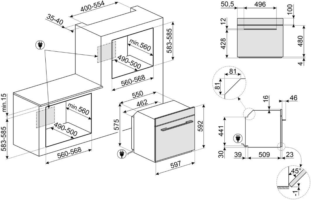 картинка Электрический духовой шкаф Smeg SO6102TB3 