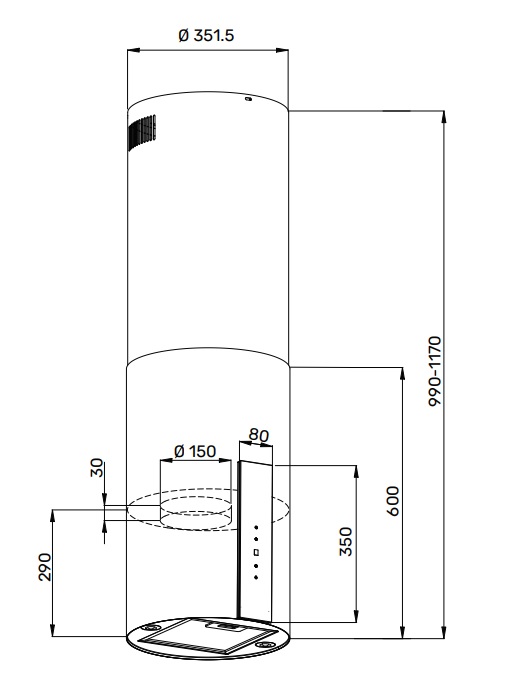 картинка Кухонная вытяжка Kuppersberg MOTUBA 35 X 