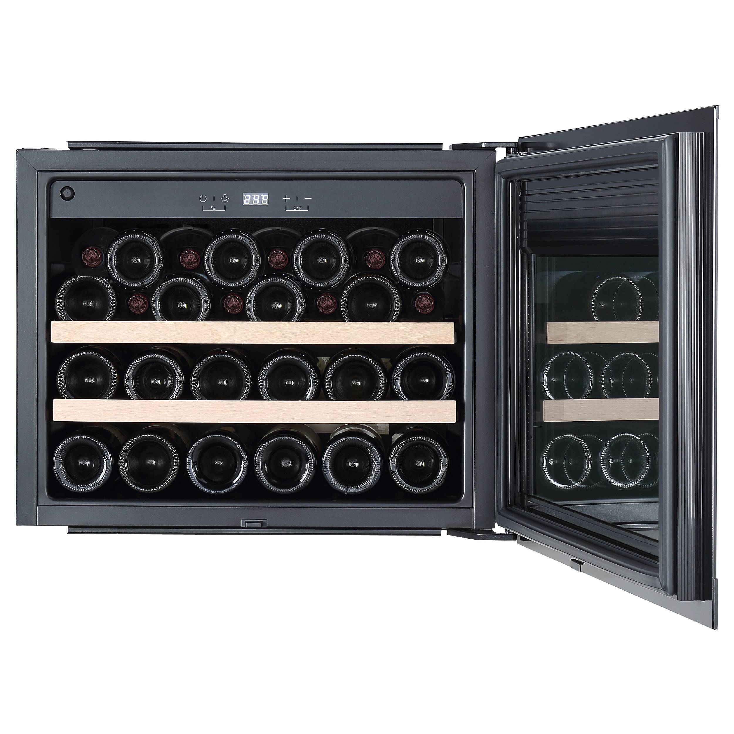 картинка Встраиваемый винный шкаф Korting KFW 501 SL GN черное стекло 