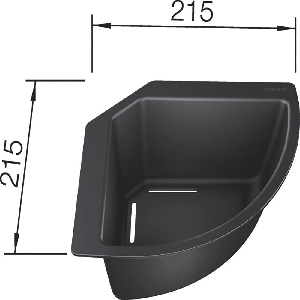 картинка Коландер Blanco 235866 пластик черный 