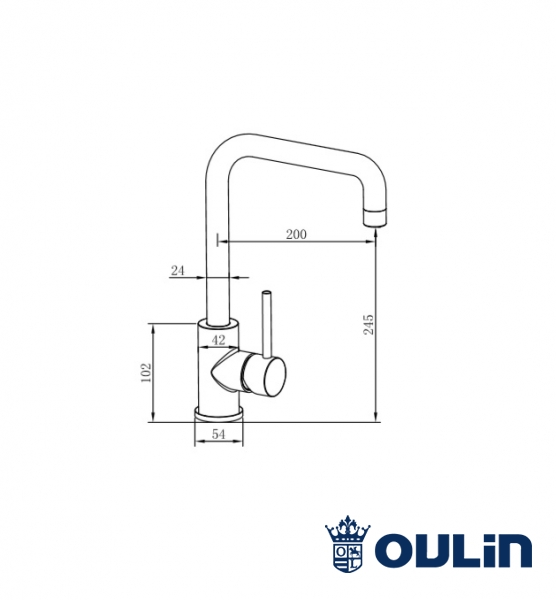 картинка Смеситель Oulin OL-8019 сатин 