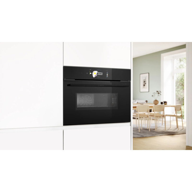 картинка Электрический духовой шкаф с функцией СВЧ Bosch CMG978NB1 черный 