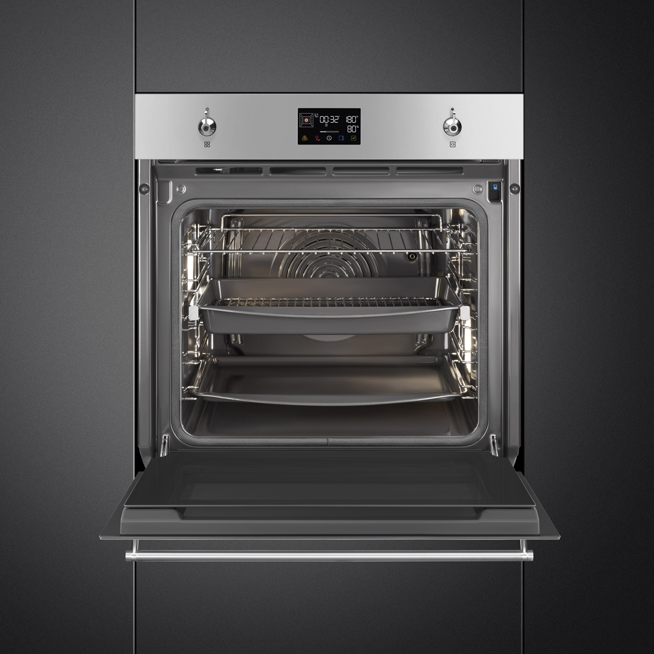 картинка Электрический духовой шкаф с функцией пара Smeg SOP6302S2PX  