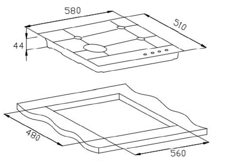 картинка Газовая варочная панель Weissgauff HGG 641 WGH 