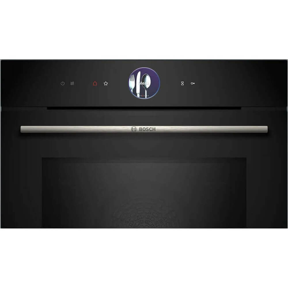 картинка Электрический духовой шкаф с функцией СВЧ Bosch HMG776NB1 черный 