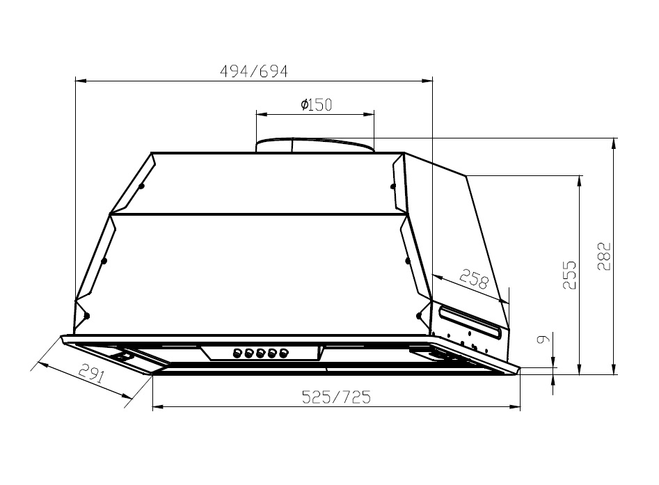 картинка Кухонная вытяжка Lex GS BLOC P 600 WHITE 