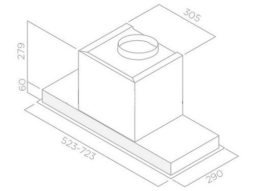 картинка Кухонная вытяжка Elica HIDDEN 2.0 BL MAT/A/72 