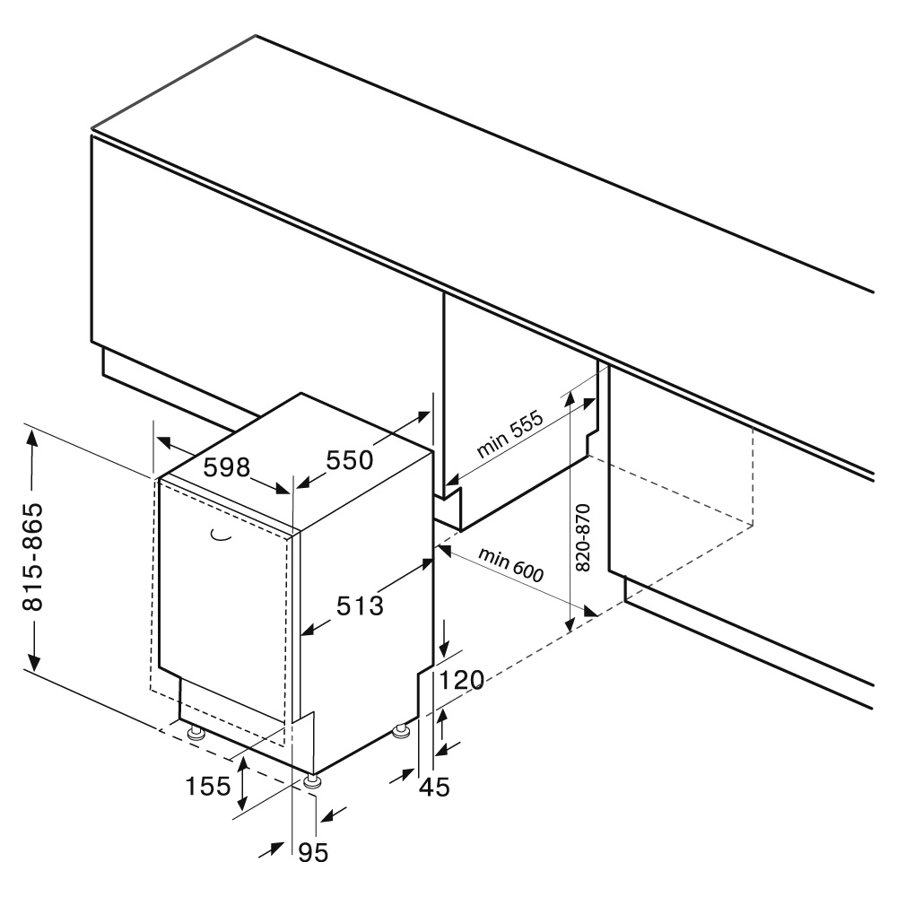 картинка Посудомоечная машина Krona ROSSA 60 BI 