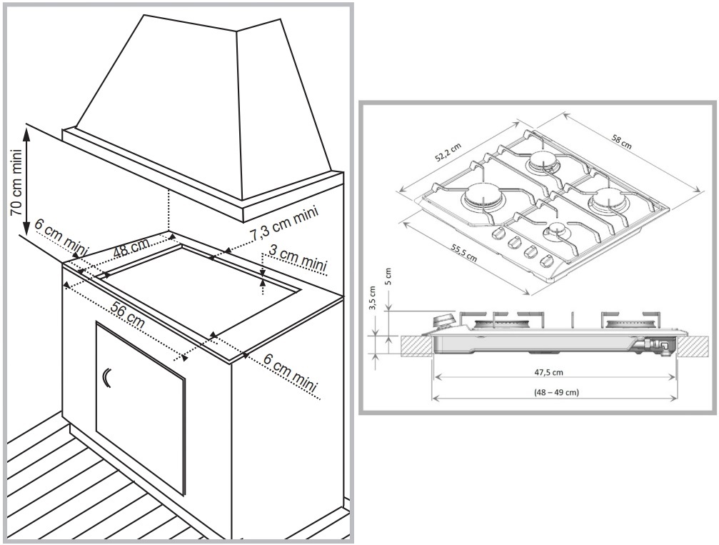 картинка Газовая варочная панель De Dietrich DPE4610B 