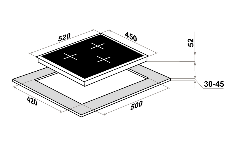 картинка Электрическая варочная панель Maunfeld CVCE453BDBK 