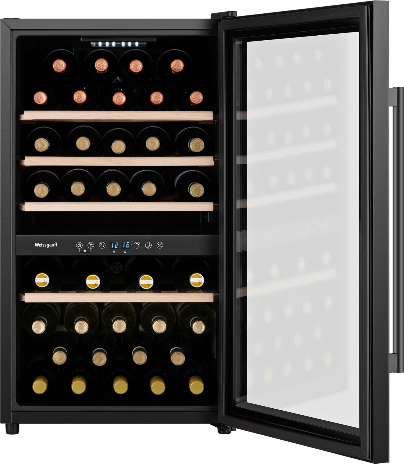картинка Полувстраиваемый винный шкаф Weissgauff WWC-49 DB DualZone 