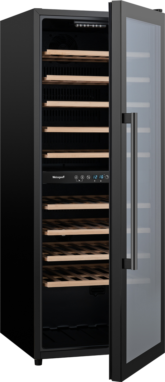 картинка Полувстраиваемый винный шкаф Weissgauff WWC-77 DB DualZone 