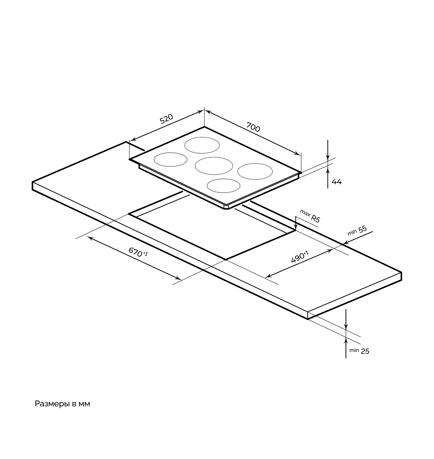 картинка Электрическая варочная панель MILLEN MEH 702 BL 