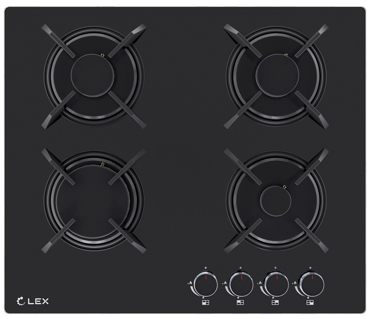 картинка Газ на стекле варочная панель Lex GVG 643 BBL  