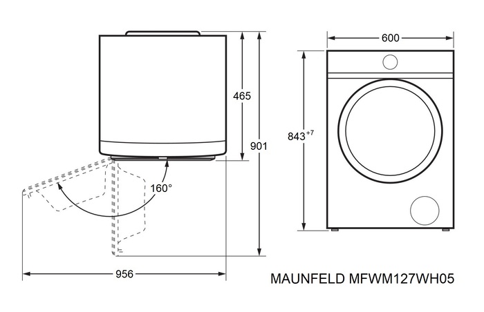 картинка Стиральная машина Maunfeld MFWM127WH05 