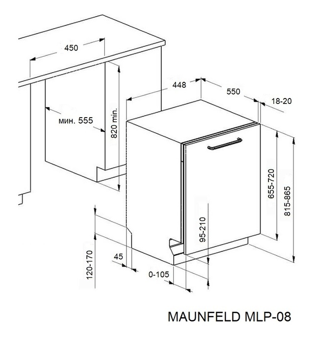 картинка Посудомоечная машина Maunfeld MLP-08S 