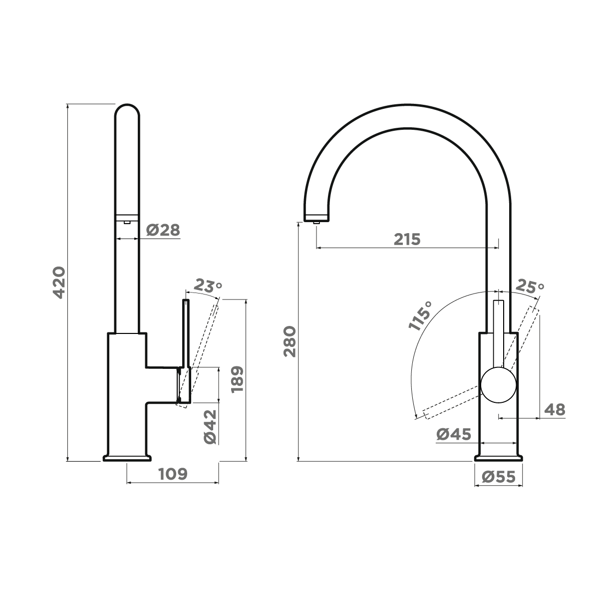 картинка Смеситель Omoikiri Okawa 2 Plus GM 
