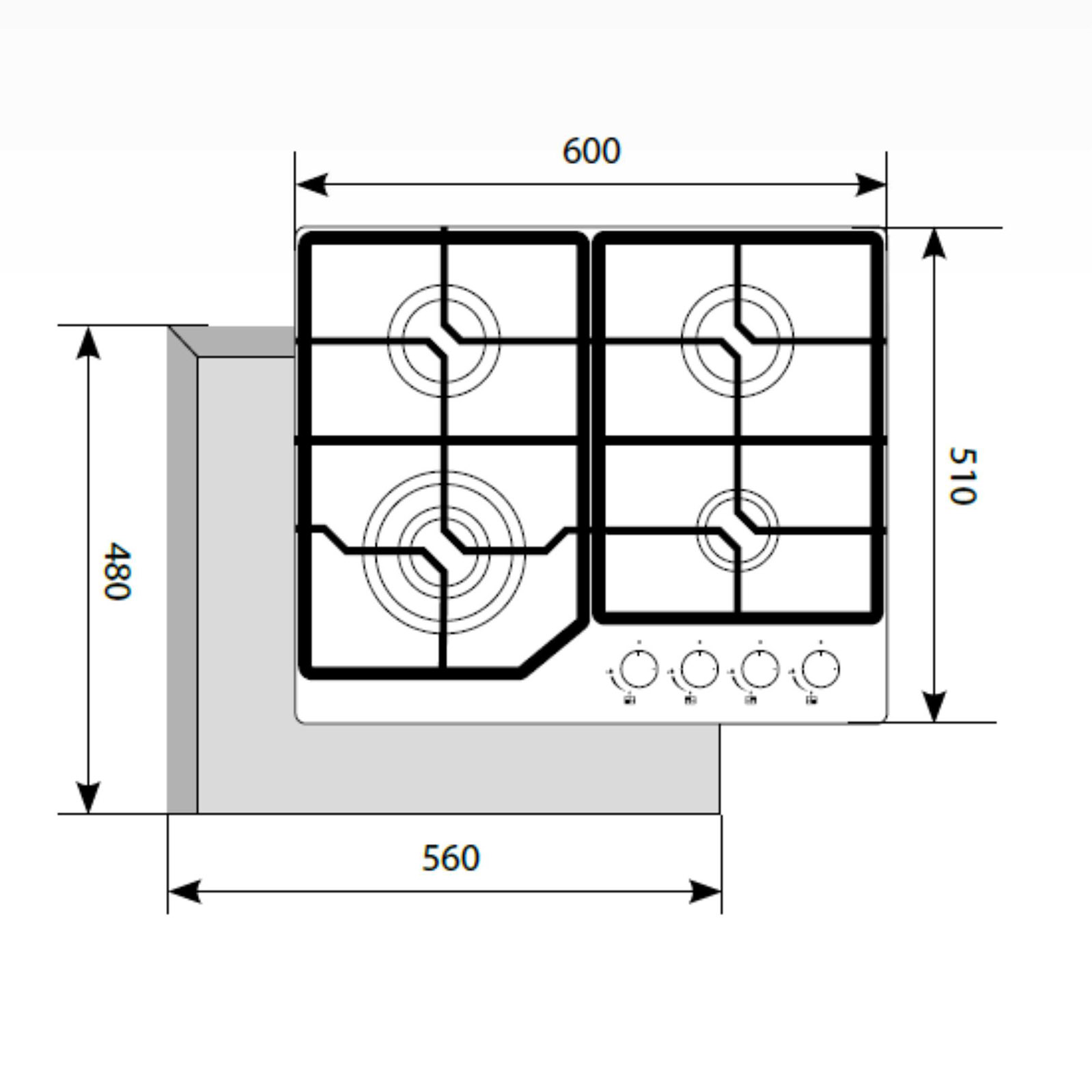 картинка Варочная панель Lex GVG 640-1 WH 