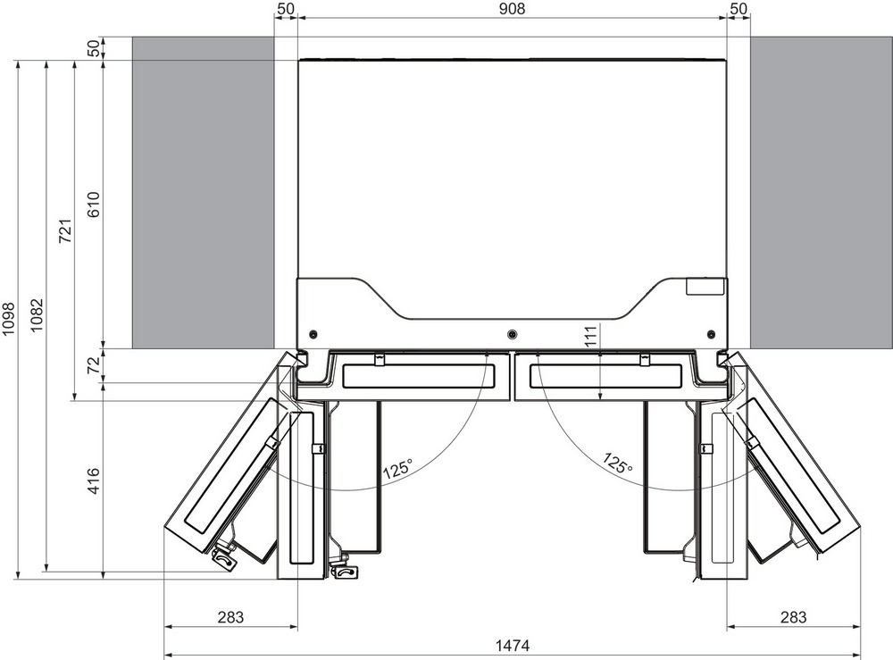 картинка Отдельностоящий холодильник Gorenje NRM918FUX 