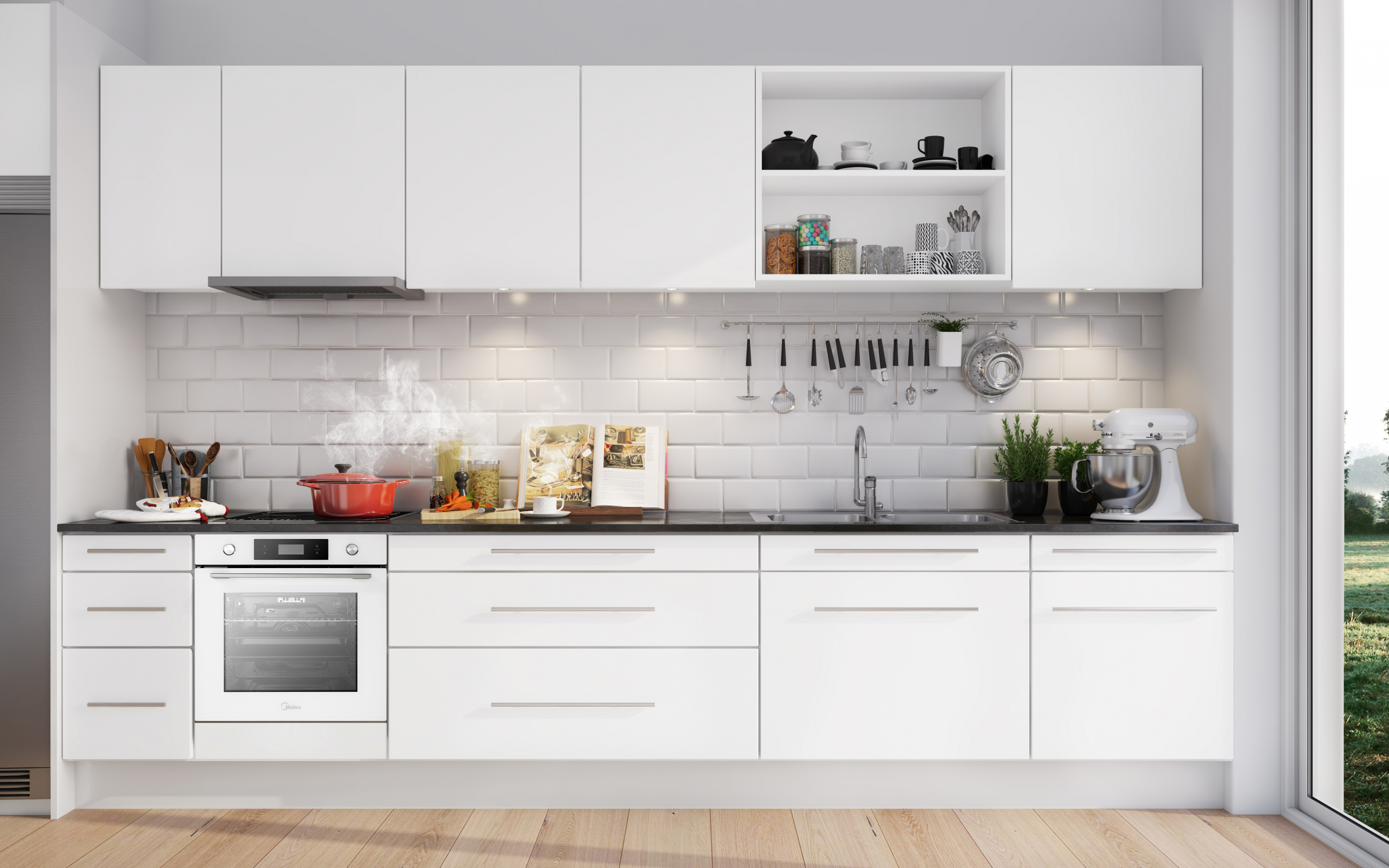 картинка Электрический духовой шкаф Midea MO78100CGW 