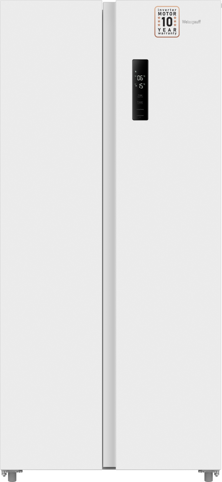 картинка Отдельностоящий холодильник Weissgauff WSBS 500 Inverter NoFrost White 