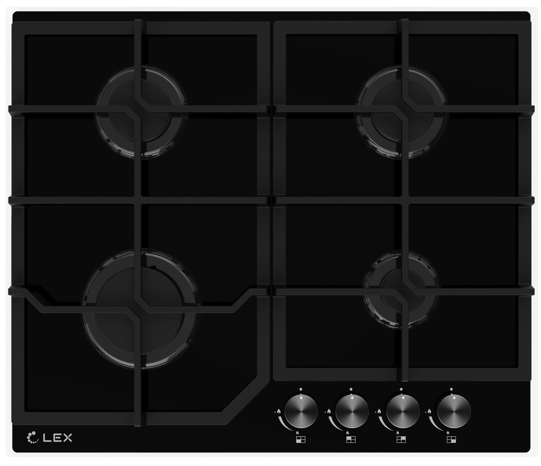 картинка Газ на стекле варочная панель Lex GVG 642 BBL 