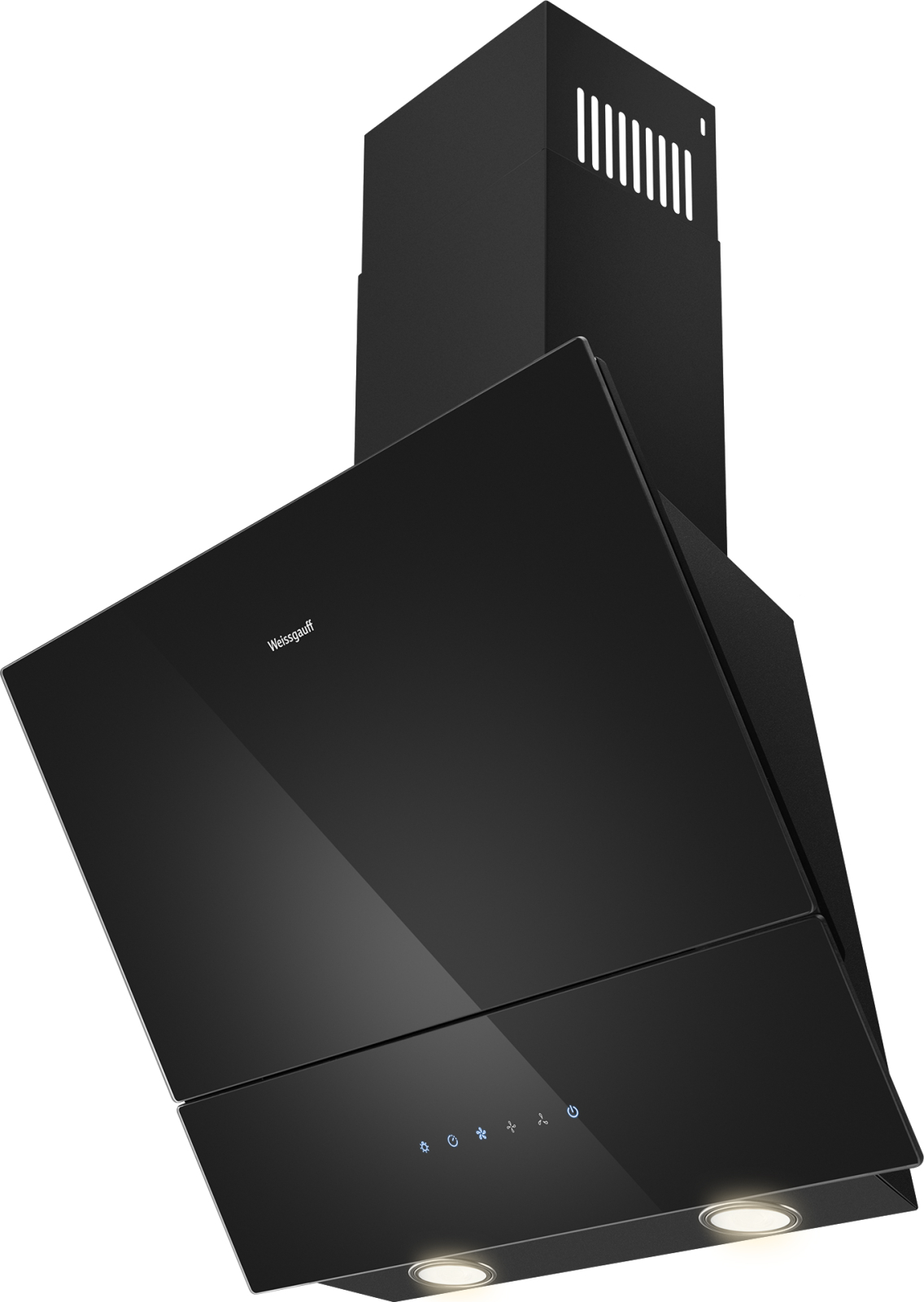 картинка Кухонная вытяжка наклонная Weissgauff Yota 606 TOUCH BLACK GLASS 