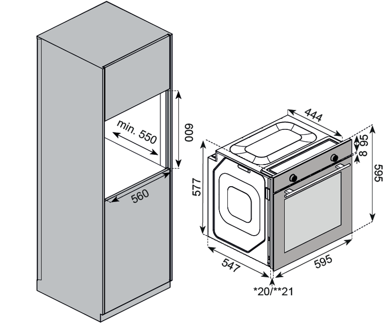 картинка Духовой шкаф Kuppersberg HF 610 GR графит 