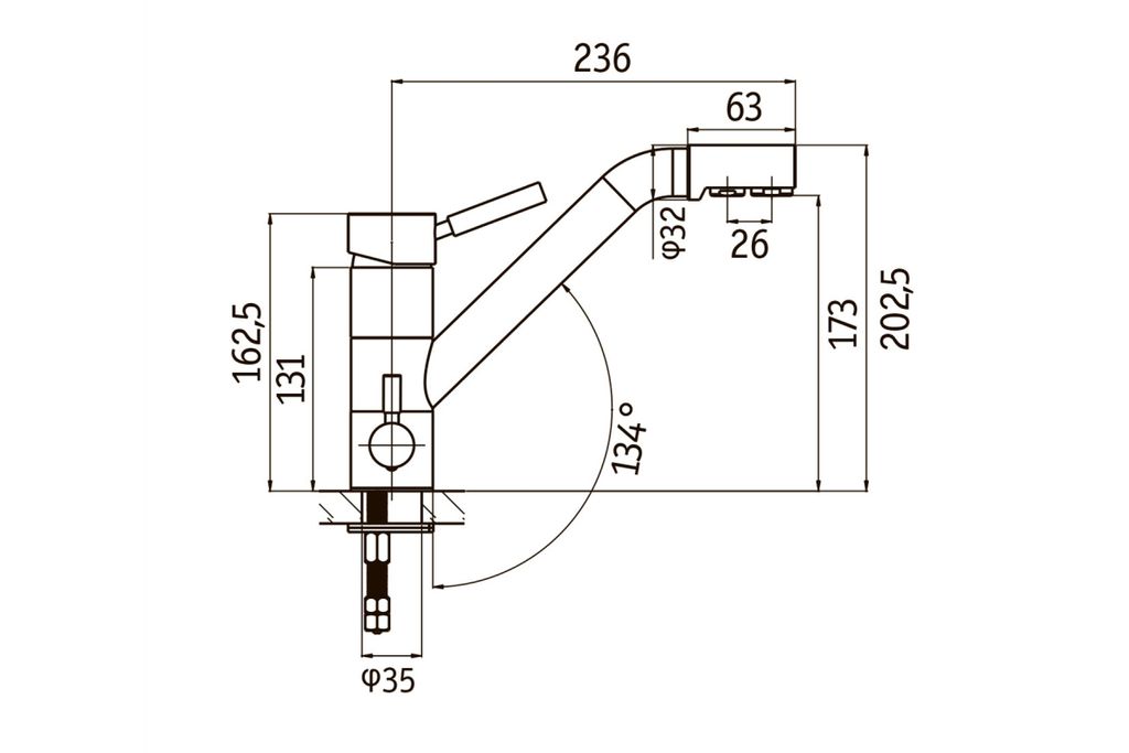 картинка Смеситель LONGRAN SPRINT UNIVERSAL LM1394 