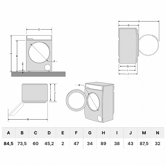 картинка Стиральная машина Korting KWM 42IL1267 белый 