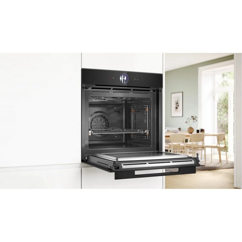 картинка Электрический духовой шкаф с функцией СВЧ Bosch HMG976KB1 черный 