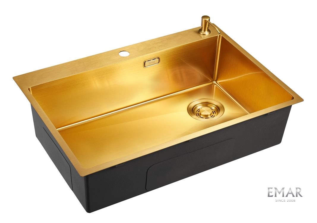 картинка Кухонная мойка Emar EMB-660(TOP) PVD Golden 
