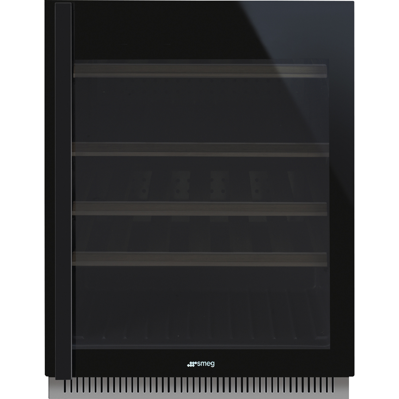 картинка Встраиваемый винный шкаф Smeg CVI638RN3 черное стекло 
