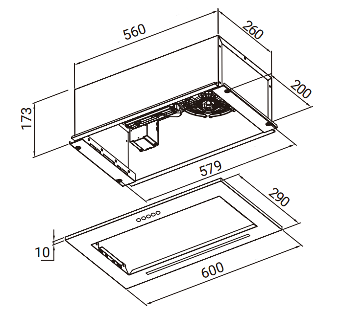 картинка Кухонная вытяжка Weissgauff Integra 850 PB WH 