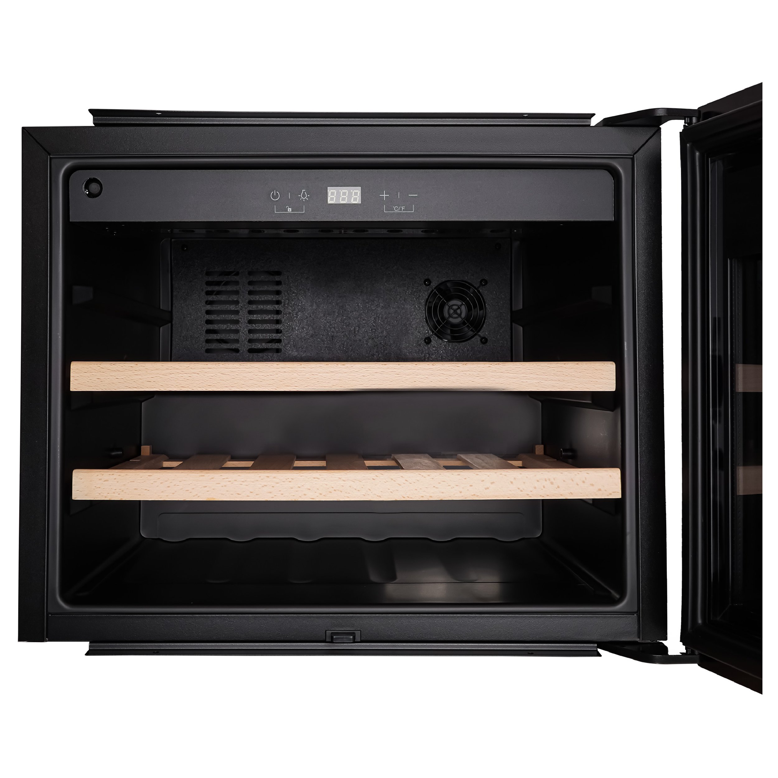 картинка Встраиваемый винный шкаф Korting KFW 501 SL GN черное стекло 