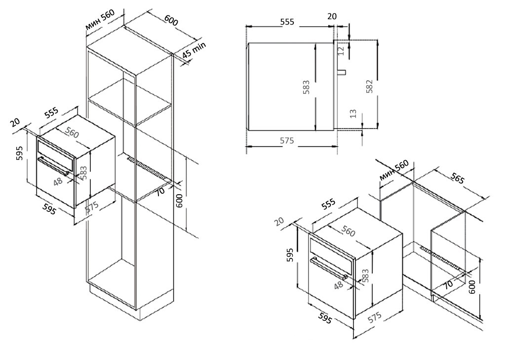 картинка Электрический духовой шкаф Evelux EO 630 PW 